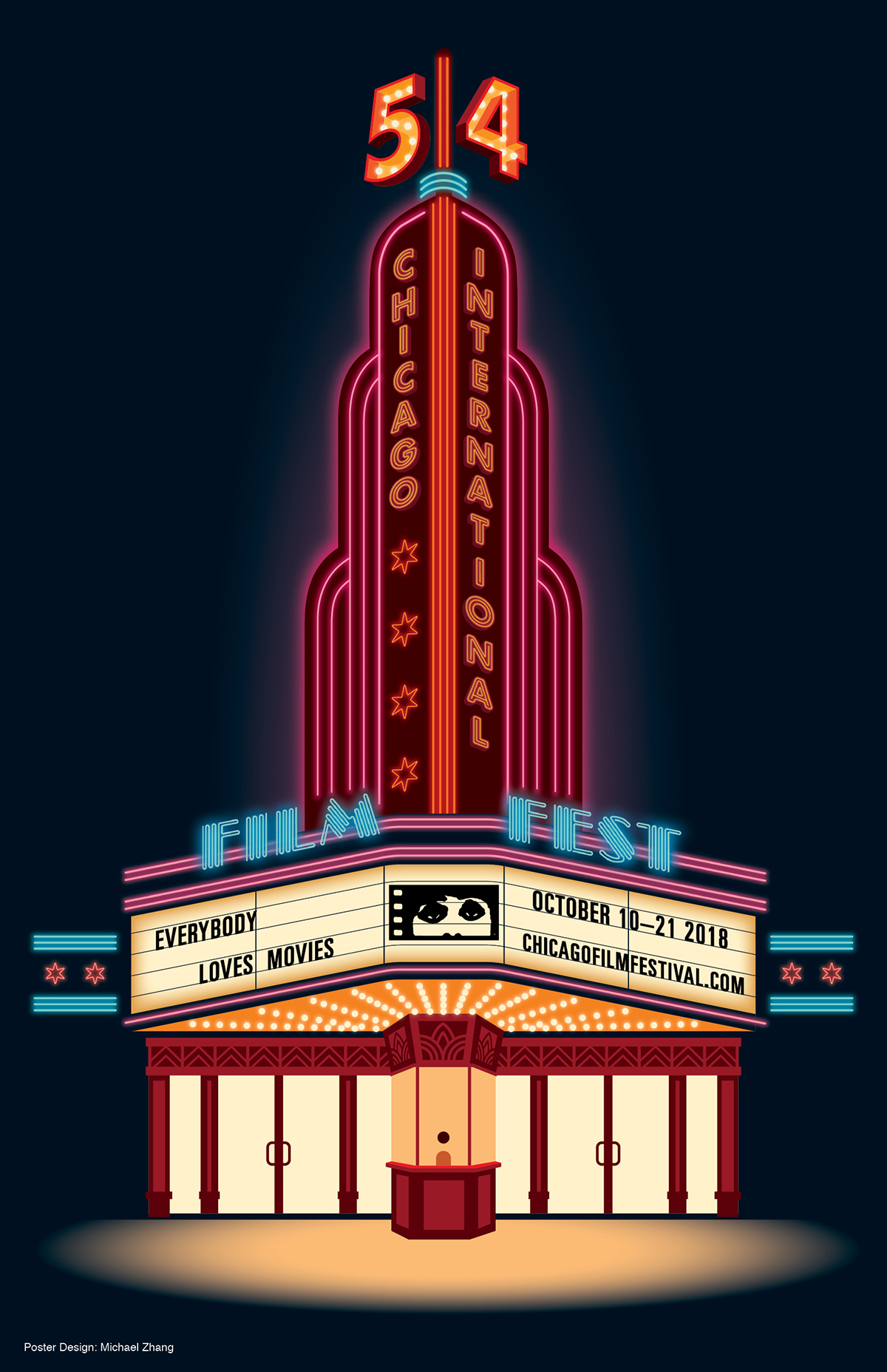 54th Festival Poster Cinema Chicago Online Store