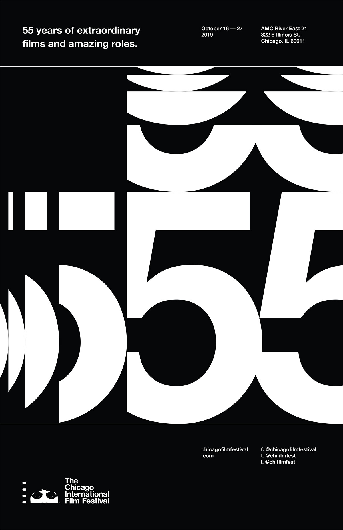 55th Festival Poster Cinema Chicago Online Store