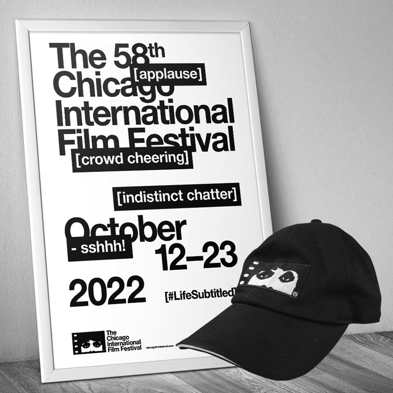 A 2022 festival poster in a frame and a black festival-branded cap