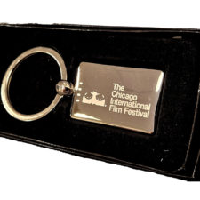 Festival branded key chain in a box